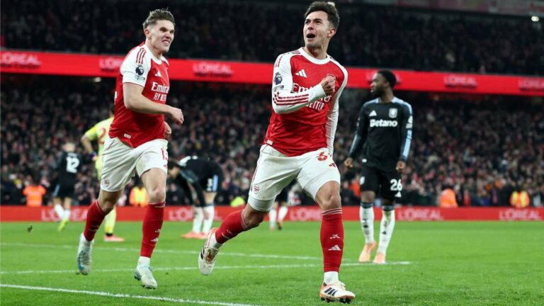 Arsenal se consagra campeón de invierno al golear a Aston Villa en la Premier League