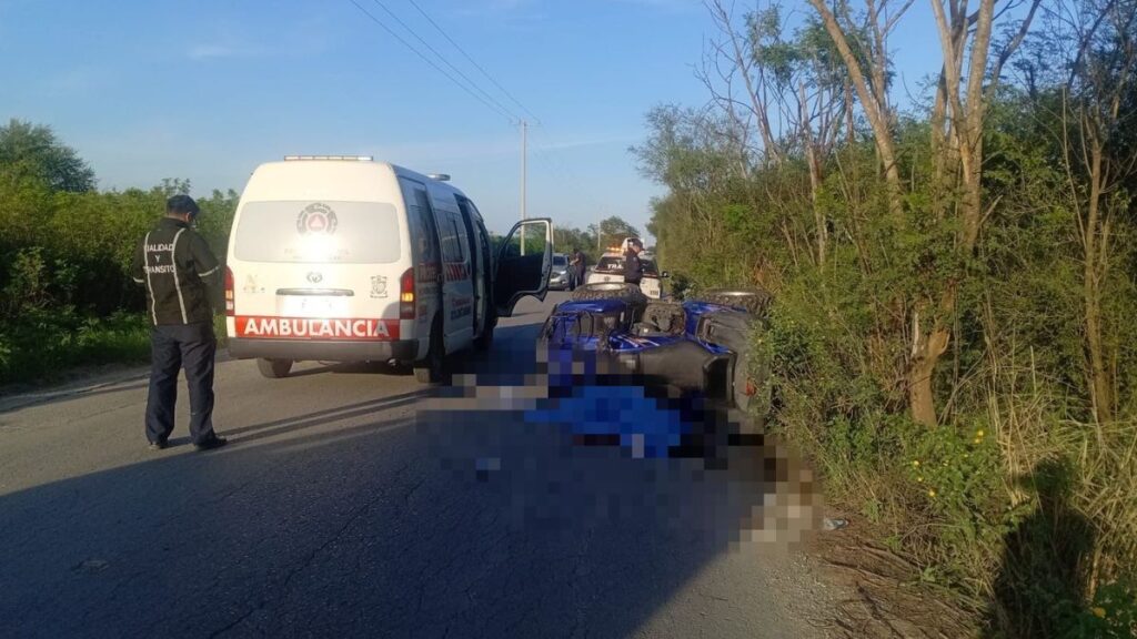 Trágica volcadura de cuatrimoto en Montemorelos: una mujer pierde la vida y un hombre resulta herido