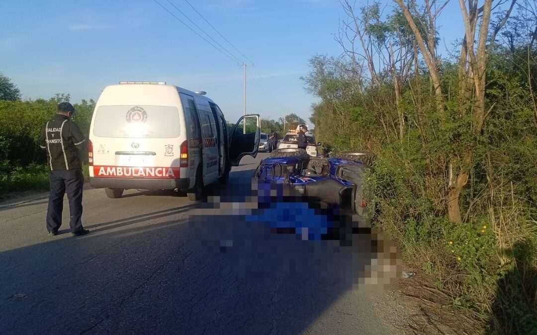 Trágica volcadura de cuatrimoto en Montemorelos: una mujer pierde la vida y un hombre resulta herido