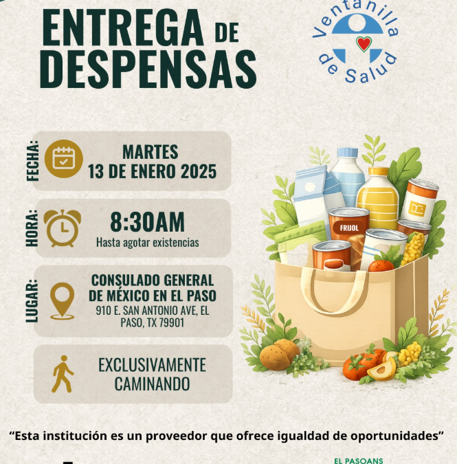 Entrega de Despensas en el Consulado General de México en El Paso para Apoyar a la Comunidad