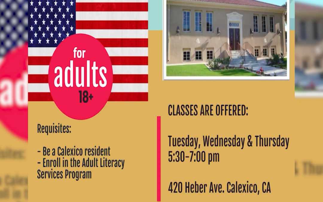 Calexico ofrece cursos gratuitos de inglés para adultos