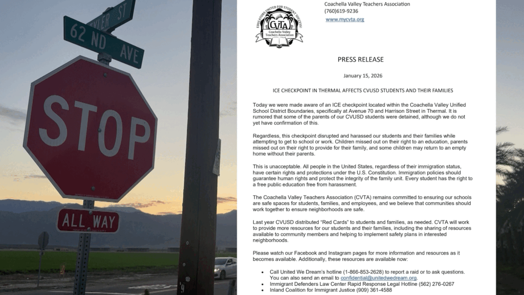 Preocupación por posible actividad de ICE en Thermal afecta a padres y personal del CVUSD