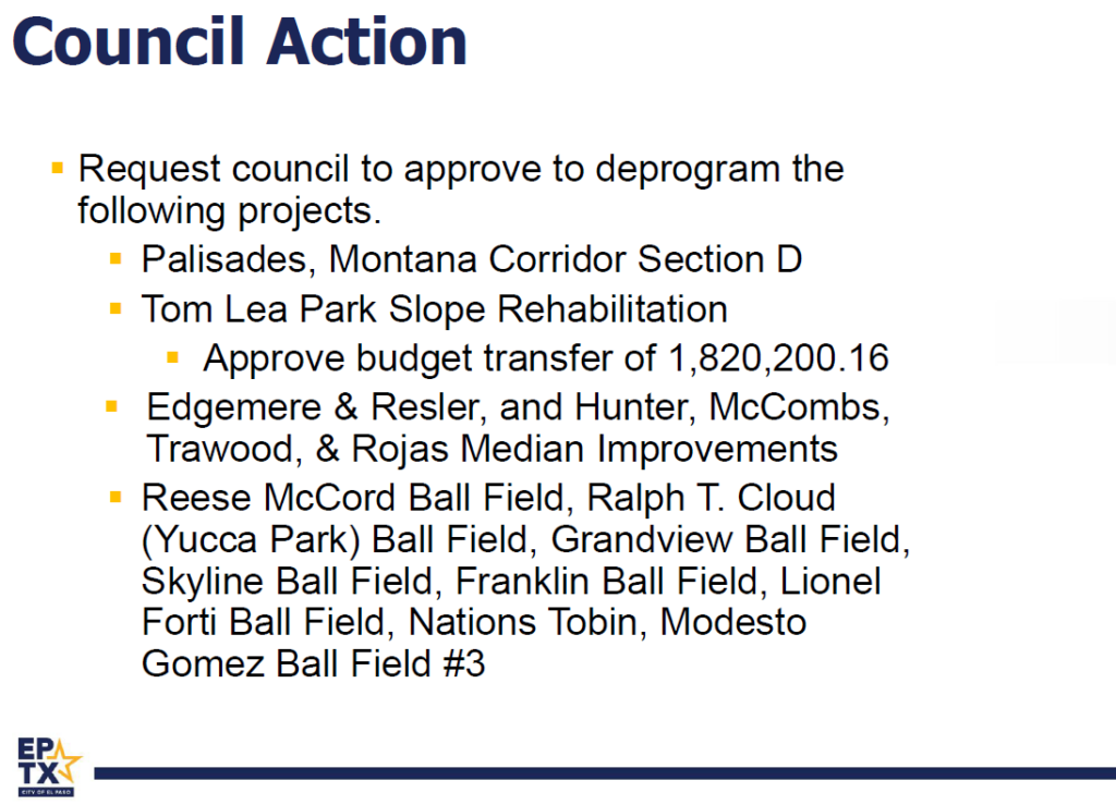 El Paso Suspende Mejoras de Iluminación en Parques por No Asumir Deuda