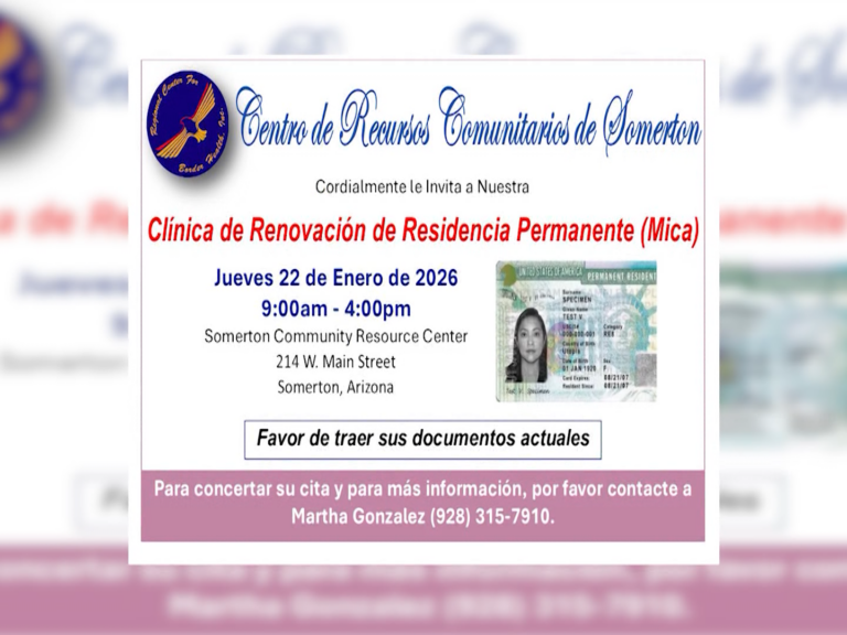 Centro Regional de Salud Fronteriza ofrece taller gratuito para renovación de residencia permanente