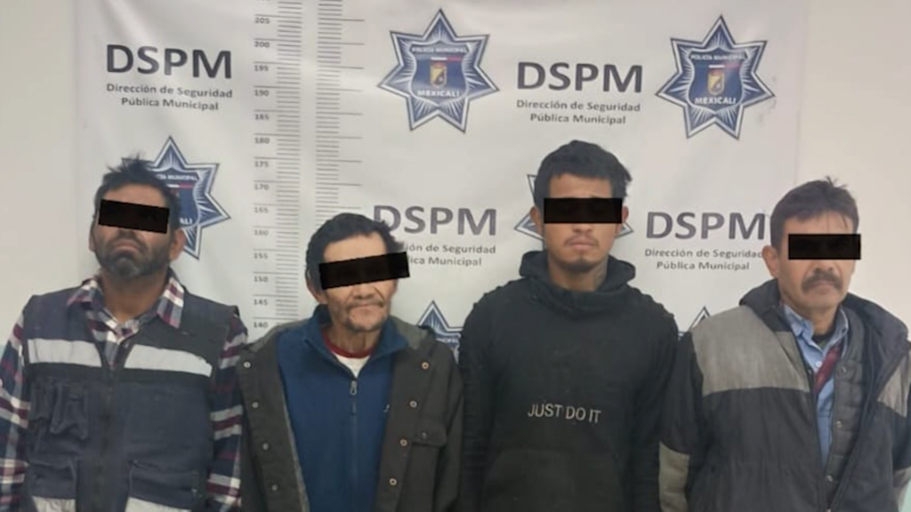 Detienen a cuatro hombres tras activarse alarma en casa de cambio en Mexicali