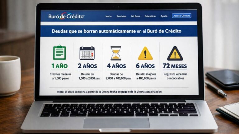 Buró de Crédito 2026: Conoce las Deudas que se Borrarán Automáticamente