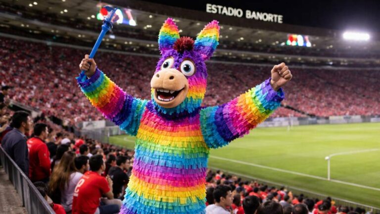 Fánatico Causa Sensación en Estadio Banorte con Traje de Piñata | VIDEO