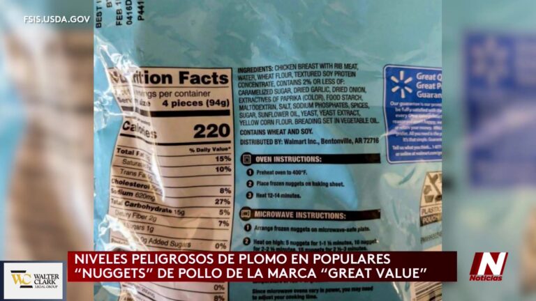 Retirada De Nuggets De Pollo Por Contaminación De Plomo