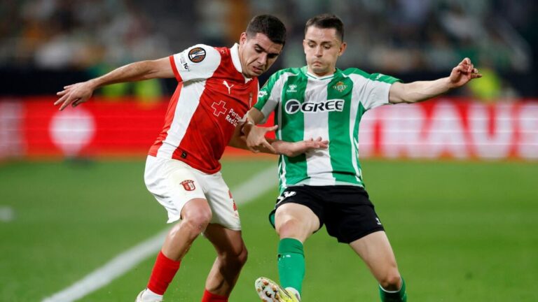 Betis y Fidalgo sufren eliminación en la Europa League ante Braga