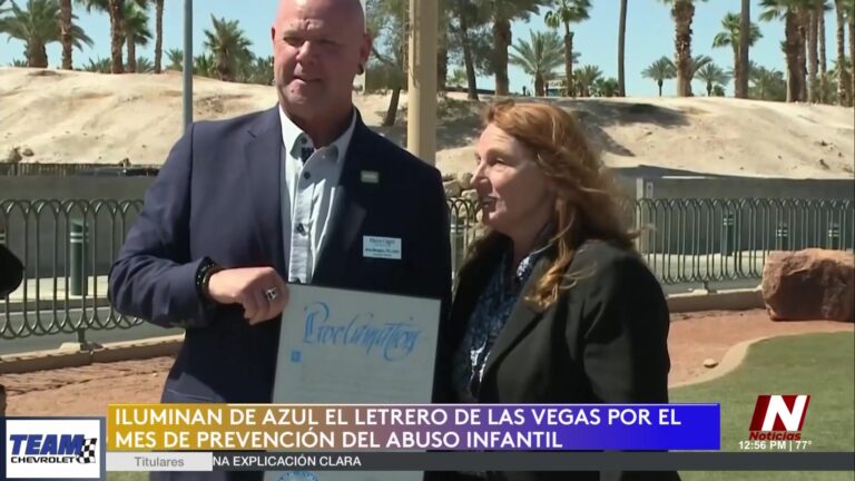 Las Vegas se Ilumina de Azul para Concienciar sobre el Abuso Infantil
