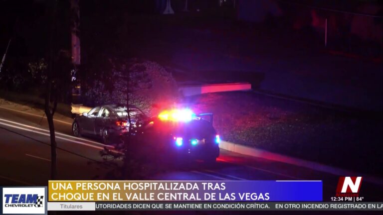 Accidente vehicular en Las Vegas deja un herido y moviliza a la policía