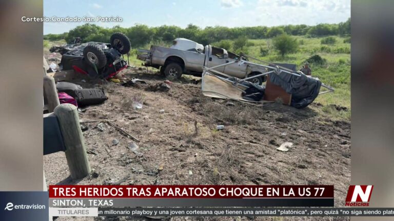 Accidente en Carretera 77 cerca de Sinton Texas deja Tres Heridos