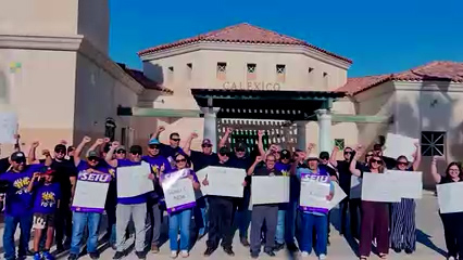 Trabajadores municipales de Calexico protestan por aumento salarial y nuevo contrato laboral