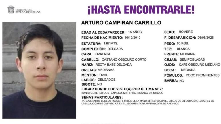Urgente: Desaparece Arturo Campirán, hijo del Secretario del Ayuntamiento de Metepec