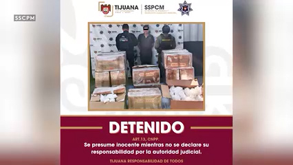 Aseguran en Tijuana cargamento de cristal de más de 400 kilos en Villas del Sol