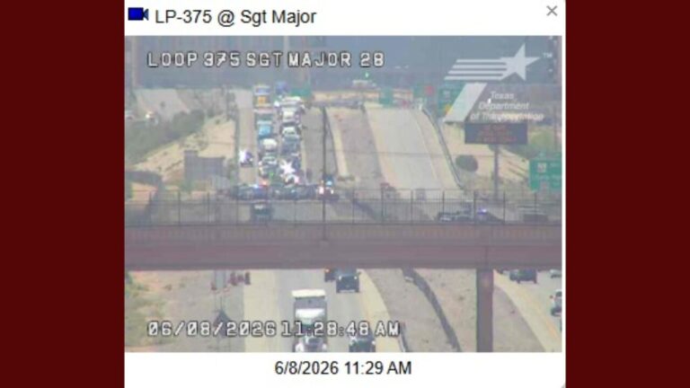 Cierre de la Loop 375 en El Paso por operativo policial ante persona atrincherada