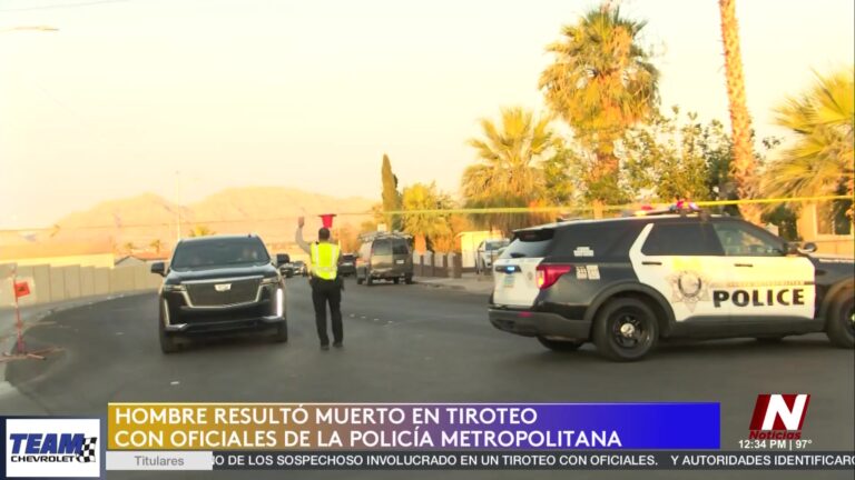 Tiroteo en Las Vegas tras persecución policial termina con un sospechoso abatido