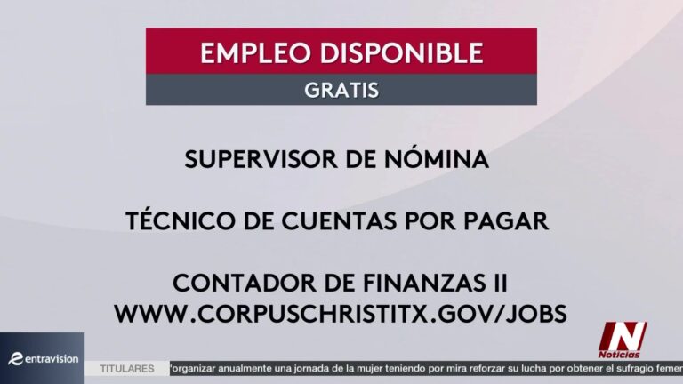 Empleo Corpus Christi: el Departamento de Finanzas abre nuevas vacantes laborales