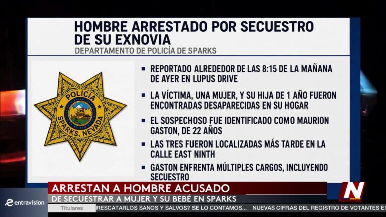 Violencia doméstica en Sparks: arrestan a un joven por secuestro y agresión a su expareja