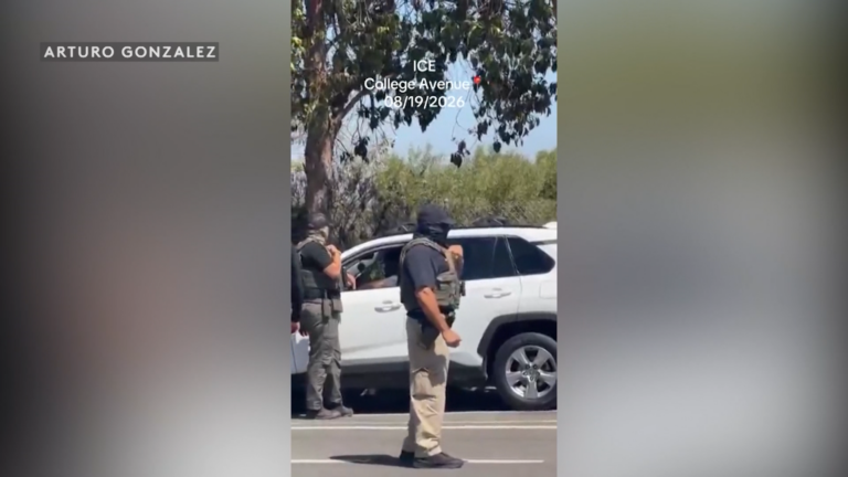 Confrontación de la comunidad de College Avenue con agentes de ICE