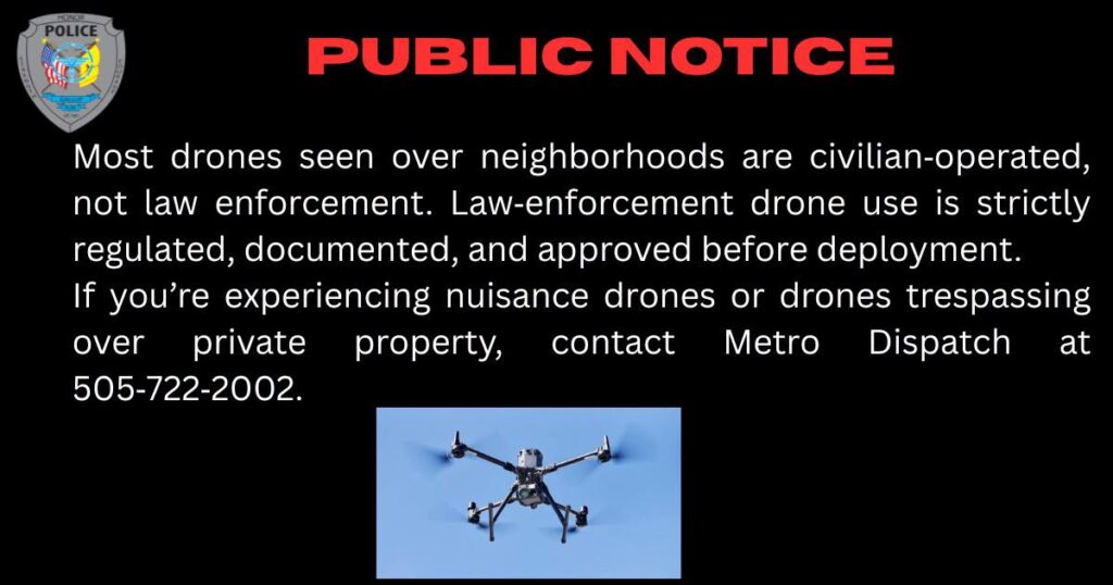 Investigan reportes de drones no identificados volando de noche sobre zonas residenciales de Gallup