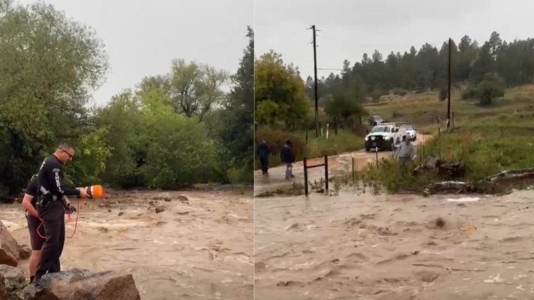 Rescatan a dos personas tras inundación en el Condado de Mora; autoridades emiten advertencia
