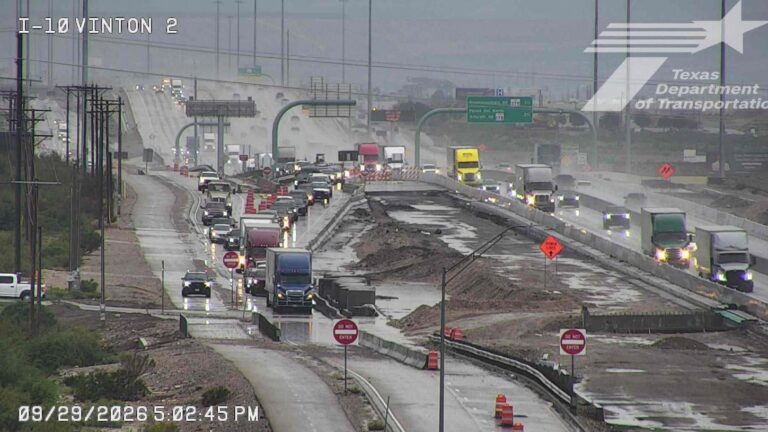 Cierran todos los carriles cerca de la I-10 en Vinton con dirección a Las Cruces