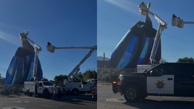Globo aerostático impacta cable de alta tensión en el noreste de Albuquerque; ocupantes resultan ilesos