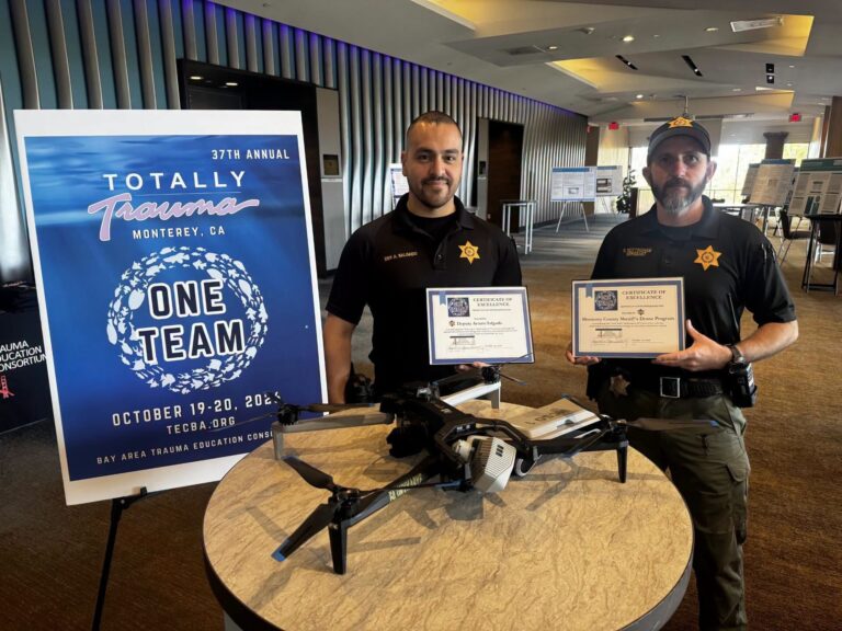 Reconocen a oficial y programa de drones del condado de Monterey por salvar una vida